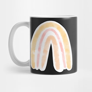 yellow orange and pink rainbow Mug